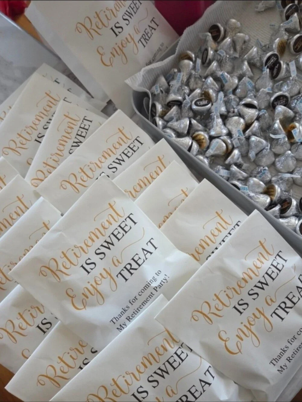 Retirement Party Favor Bags & Stickers